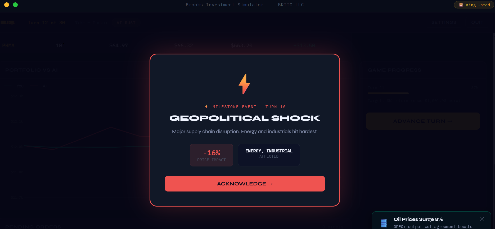 Brooks Investment Simulator Concept View 3